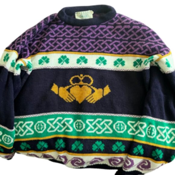 Vintage 90's Wollen Mills Family Company Women's Irish Sweater - Picture 12 of 12